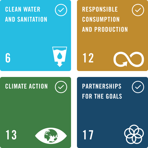 Clean water and sanitation, Responsible consumption and production, Climate action, Partnerships for the goals